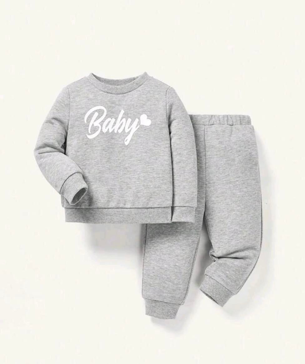 Plush - Fleece Shirt & Trouser - Baby in Grey
