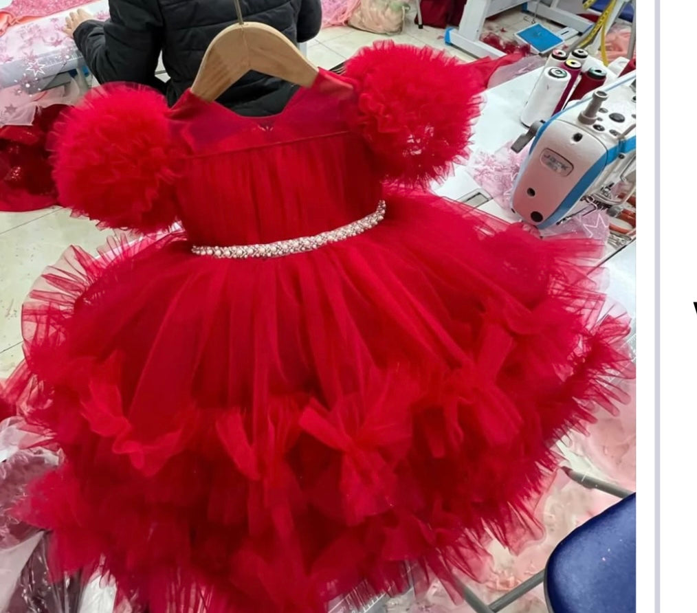 Toddler Girl Cute Princess Fancy Mesh Spliced Dress