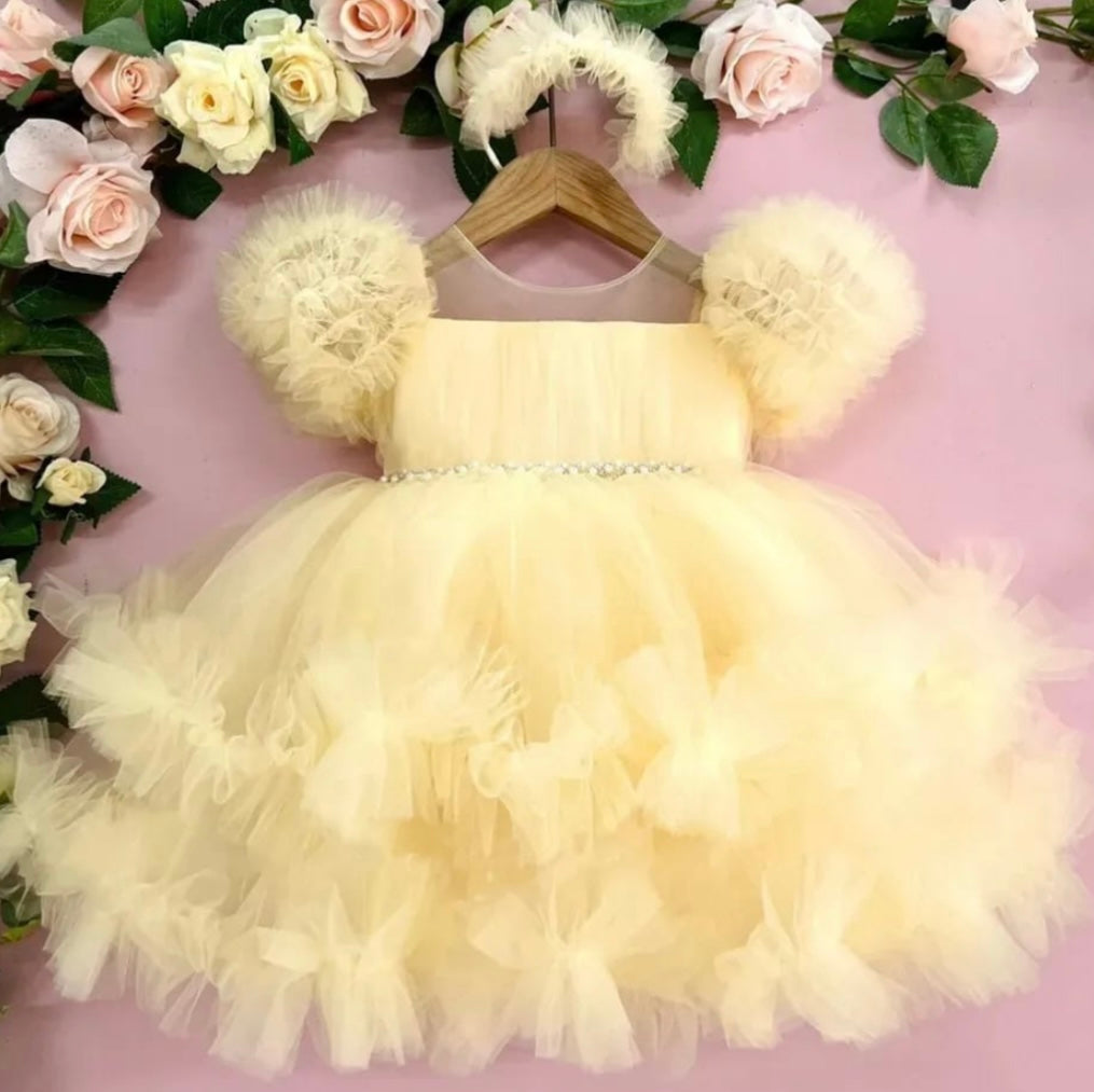 Toddler Girl Cute Princess Fancy Mesh Spliced Dress