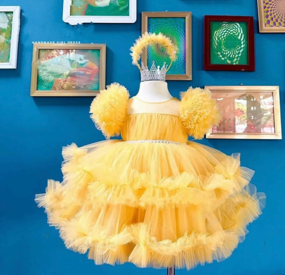 Toddler Girl Cute Princess Fancy Mesh Spliced Dress