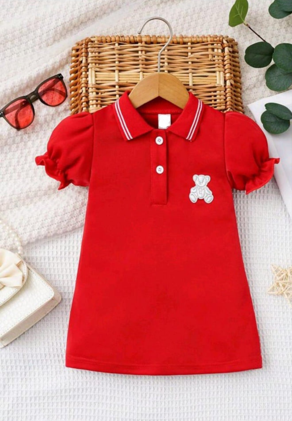 PLUSH-Polo Frock - Modern Red