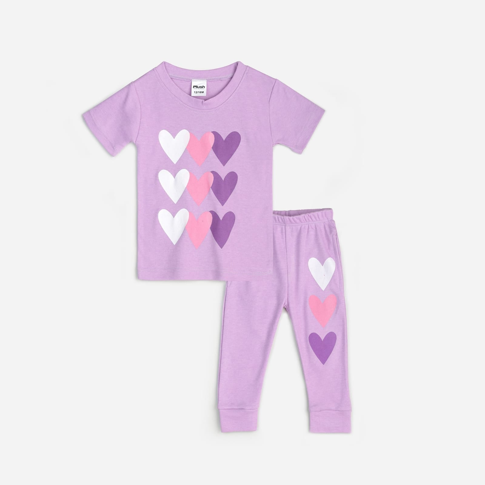 Plush-Premium Basics Casual Wear P/J Set Purple