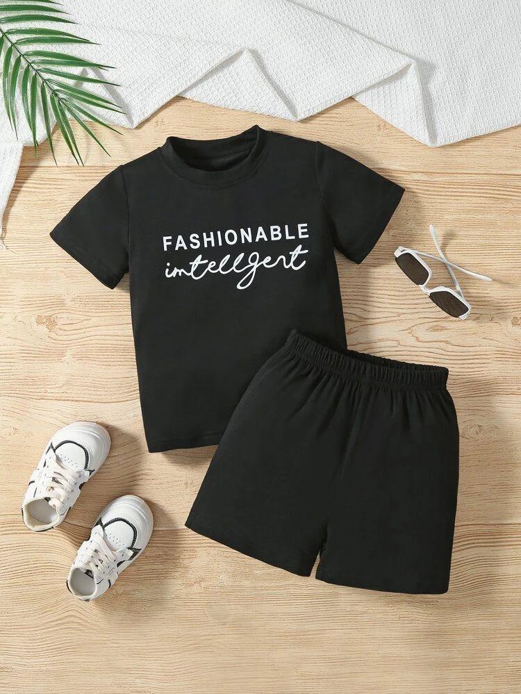 Shirt and Short Set - Black Fashion
