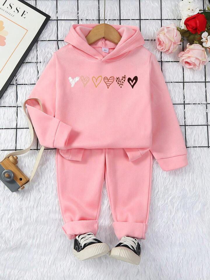 Plush-2pcs Suit Kids Boys Girls Print Casual Clothing Sets