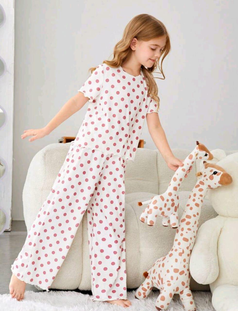 Night Suit - PJ Set Red Dots Allover