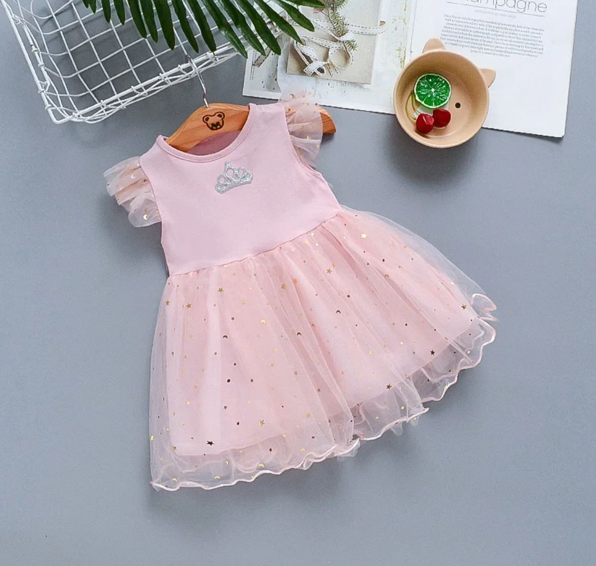 Toddler Girl Cute Princess Fancy Mesh Spliced Dress