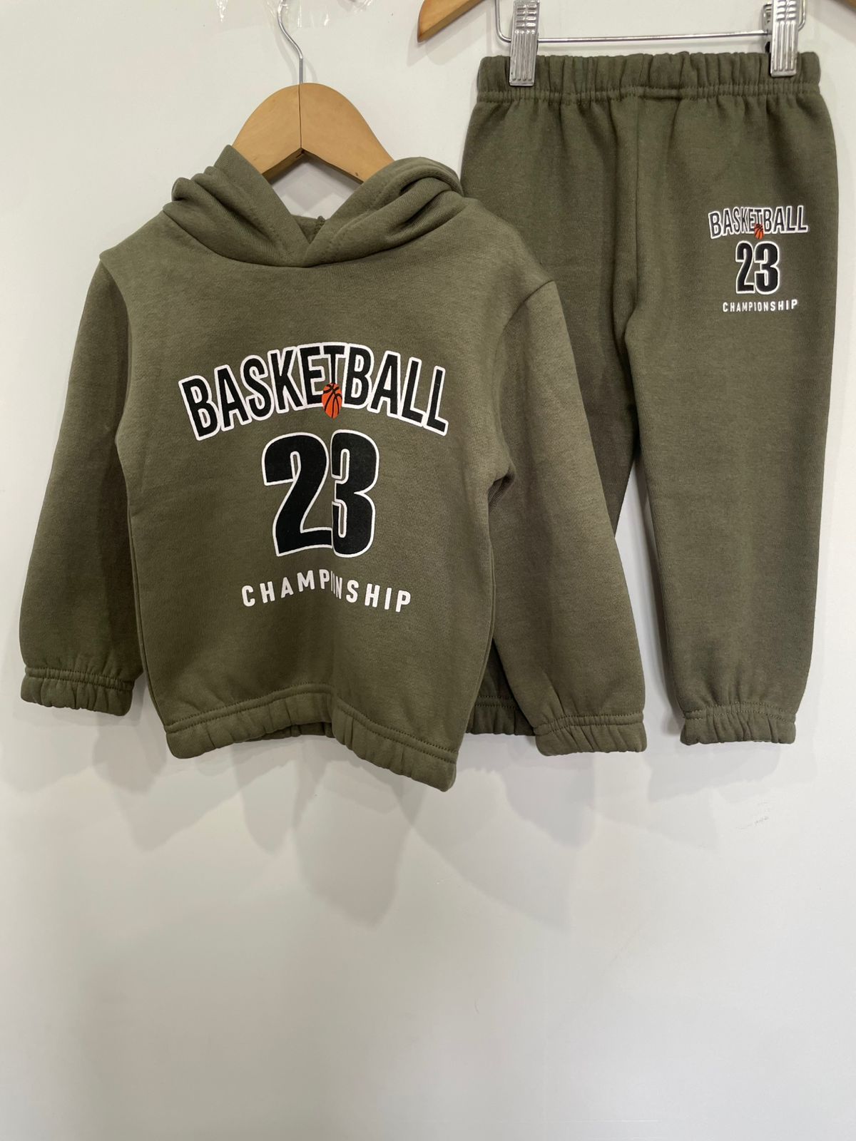 Plush- Hoodied Fleece Shirt & Trouser - California in Green