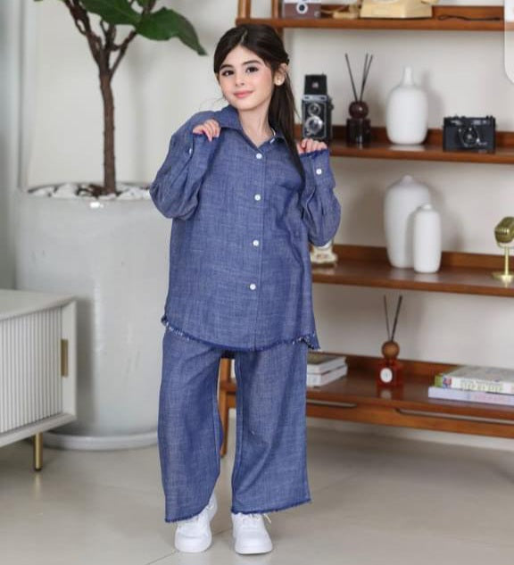 Plush-Denim Coord Set