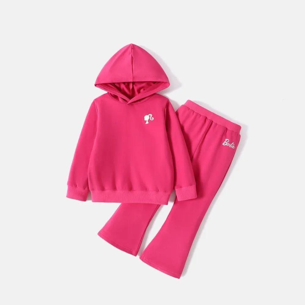 Hooded Sweatshirt Trousers Set - Barbie in Dark Pink