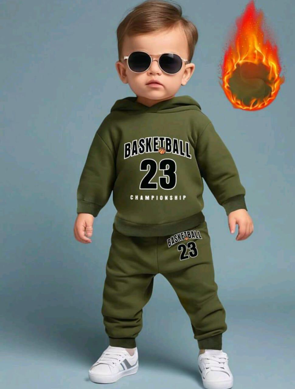 Plush- Hoodied Fleece Shirt & Trouser - California in Green