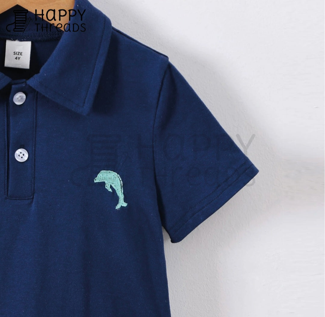 Shirt and Short Set - Blue Polo Inspired