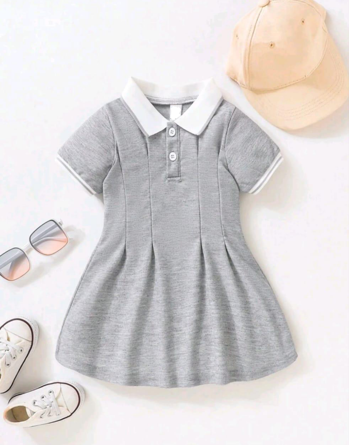PLUSH-Polo Frock - Grey