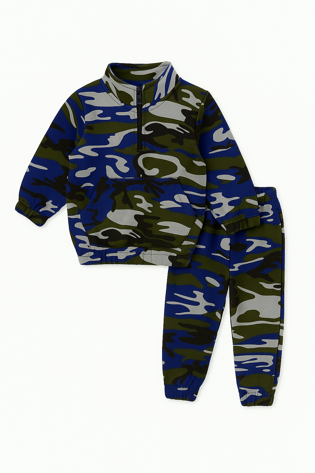Plush -  Fleece Shirt & Trouser - Camouflage Blue