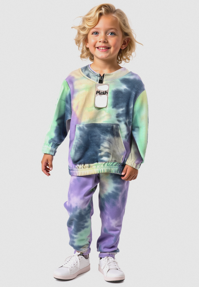 Plush - Front Pocket Style Ribbed Knit Basic Set - Unicorn