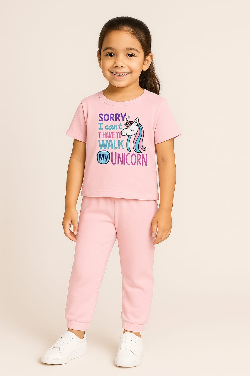 Plush-Nifty Basics - Unicorn in Pink with Cuffed Trousers