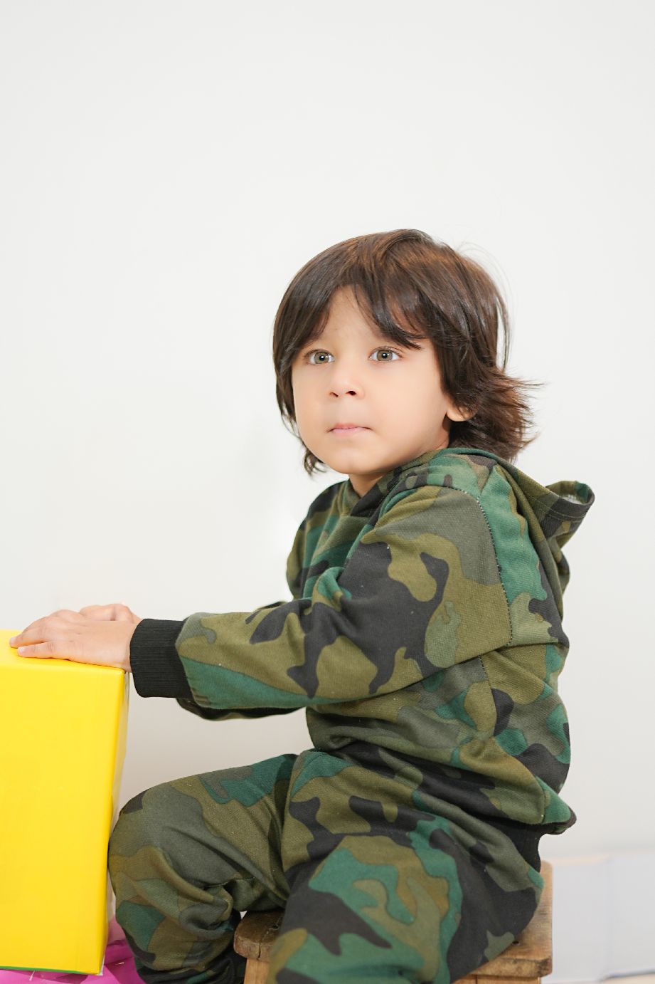 Plush - Hoodied Fleece Shirt & Trouser - Camouflage Rustic Green