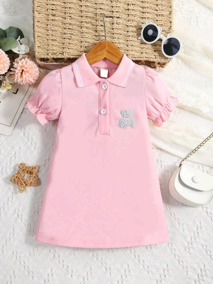 PLUSH-Polo Frock - Modern Pink