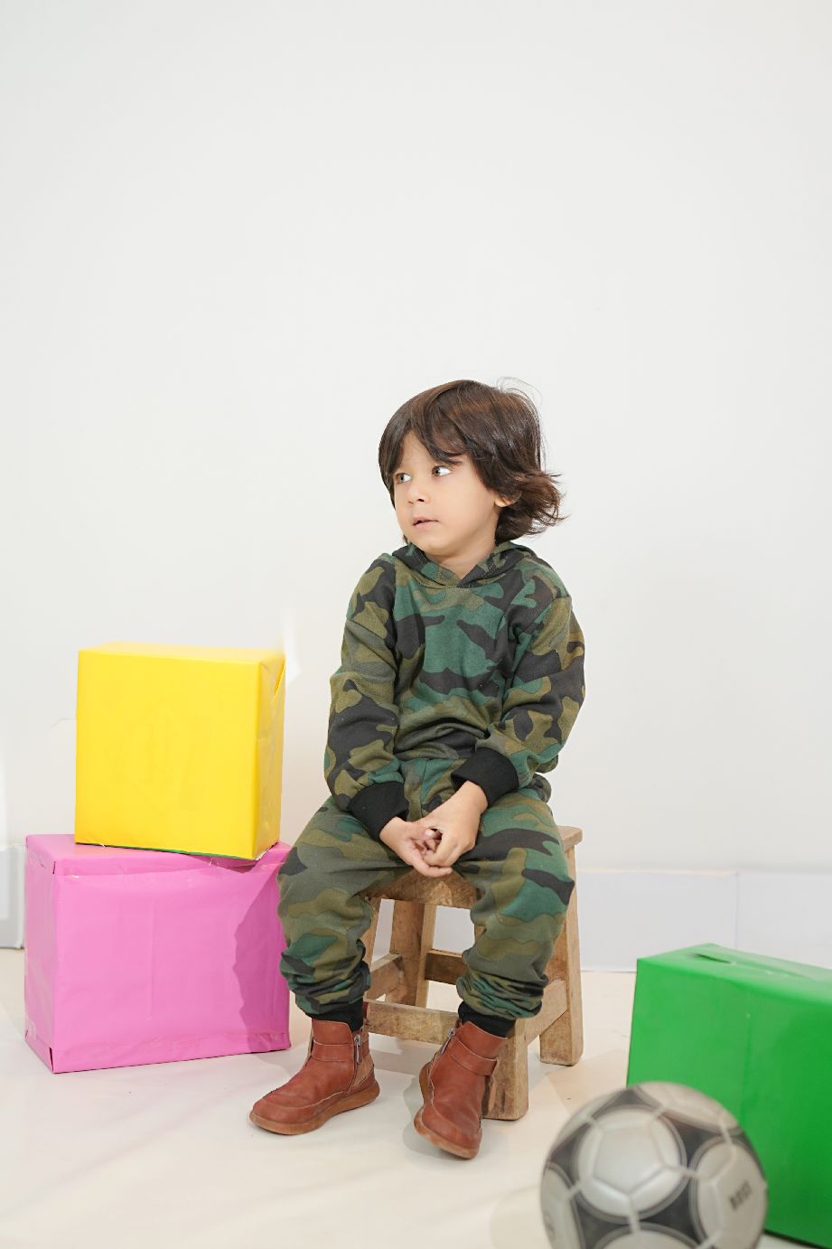 Plush - Hoodied Fleece Shirt & Trouser - Camouflage Rustic Green