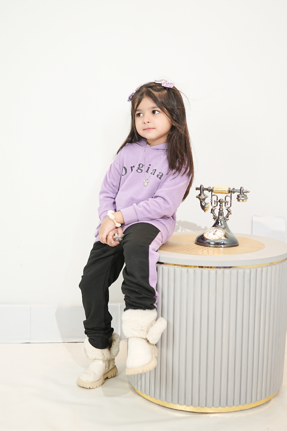 Plush - Hoodied Fleece Shirt & Trouser - Original in Lilac