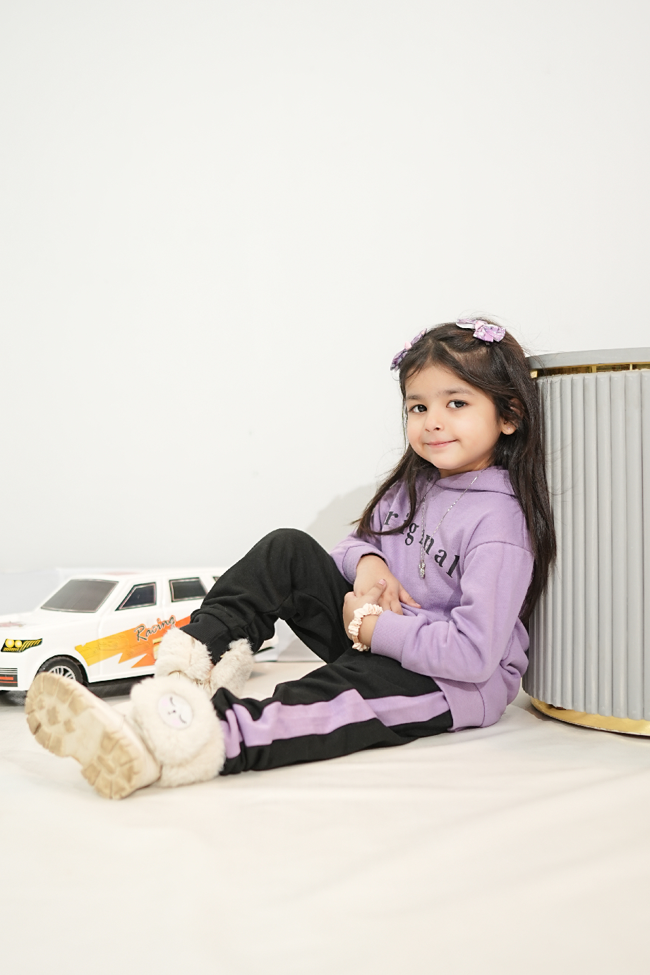 Plush - Hoodied Fleece Shirt & Trouser - Original in Lilac