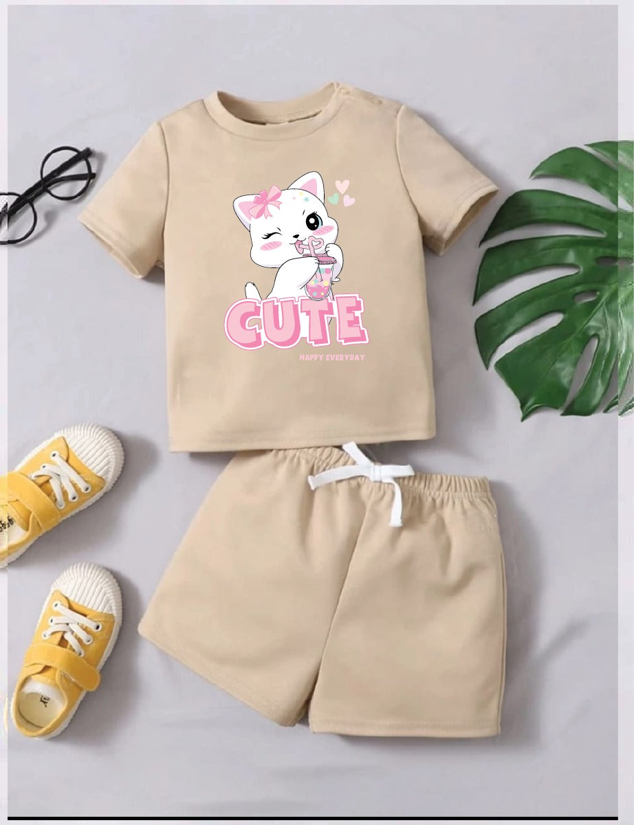 Plush-Summer Set-Cat Cute Brown
