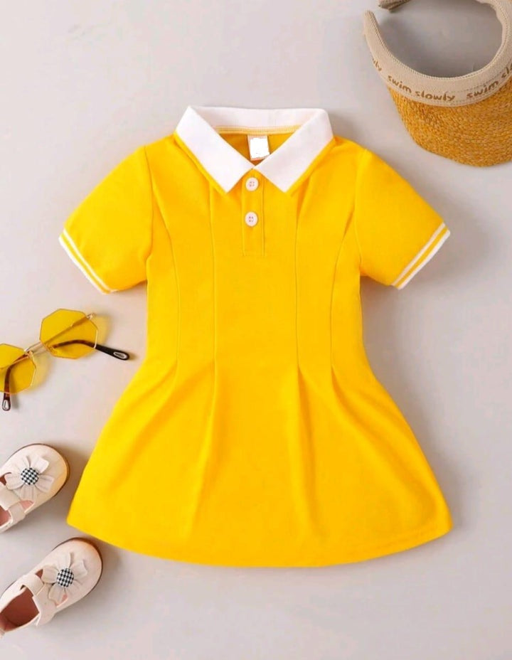 PLUSH-Polo Frock - Yellow