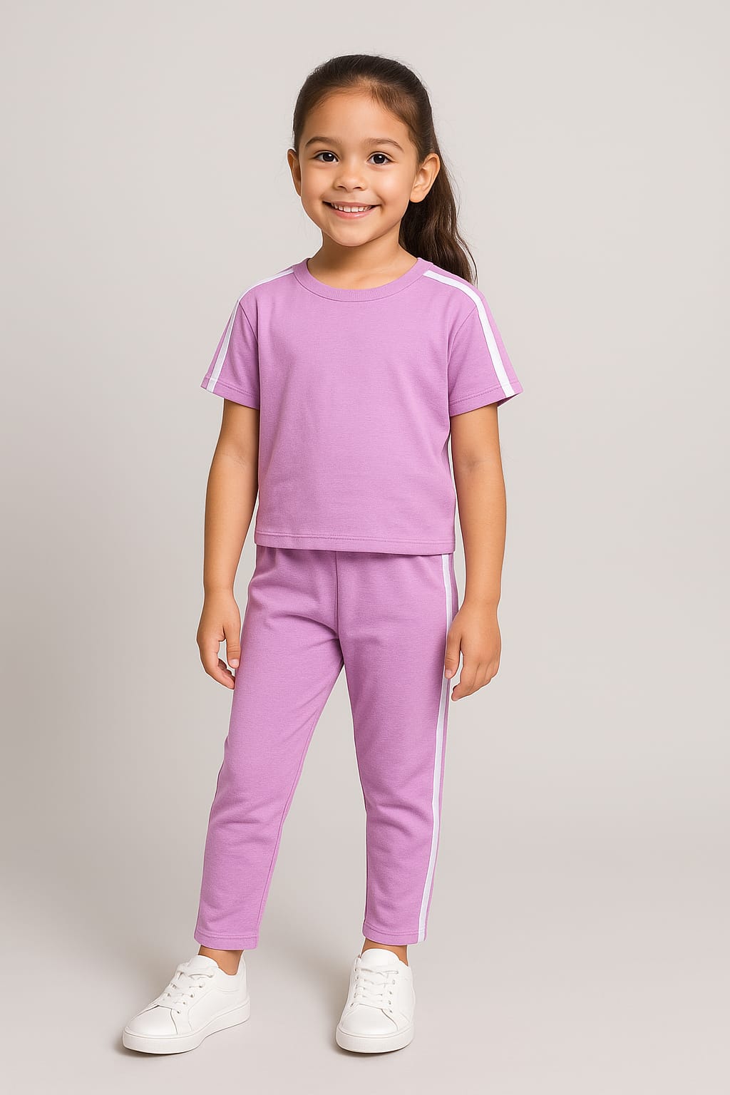 Plush-Premium Girls Casual Wear P/J Set Purple