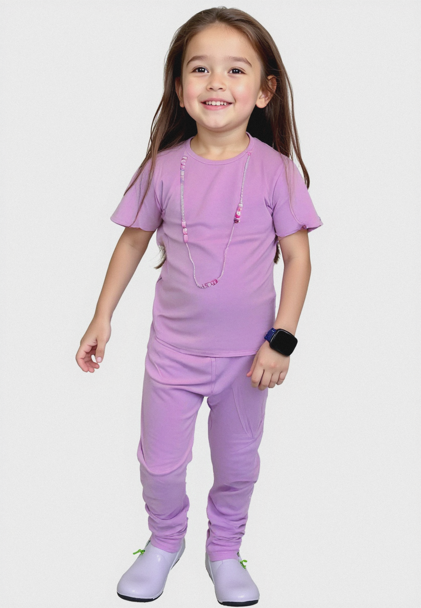 Plush-Premium Basics Casual Wear P/J Set Purple