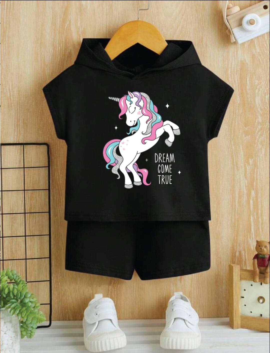 Plush-Summer Set-Unicorn Black