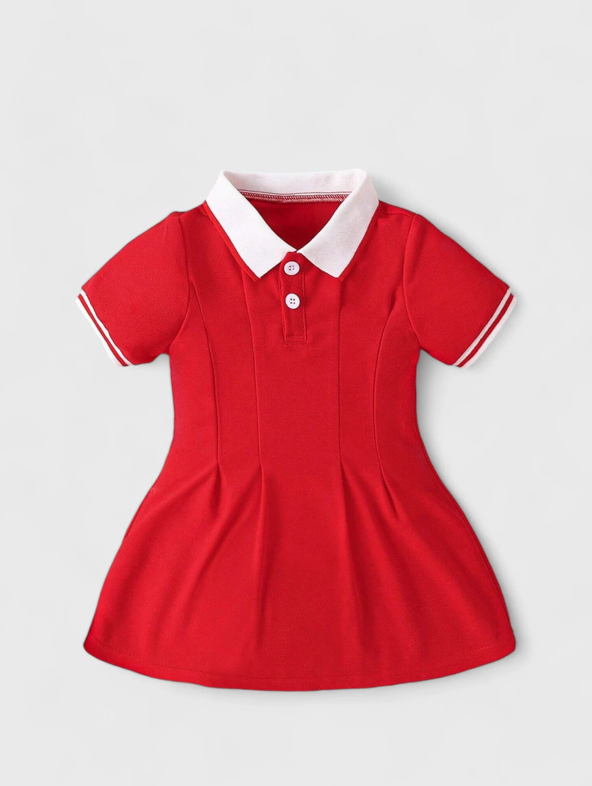 PLUSH-Polo Frock - Sleeveless Red Heart