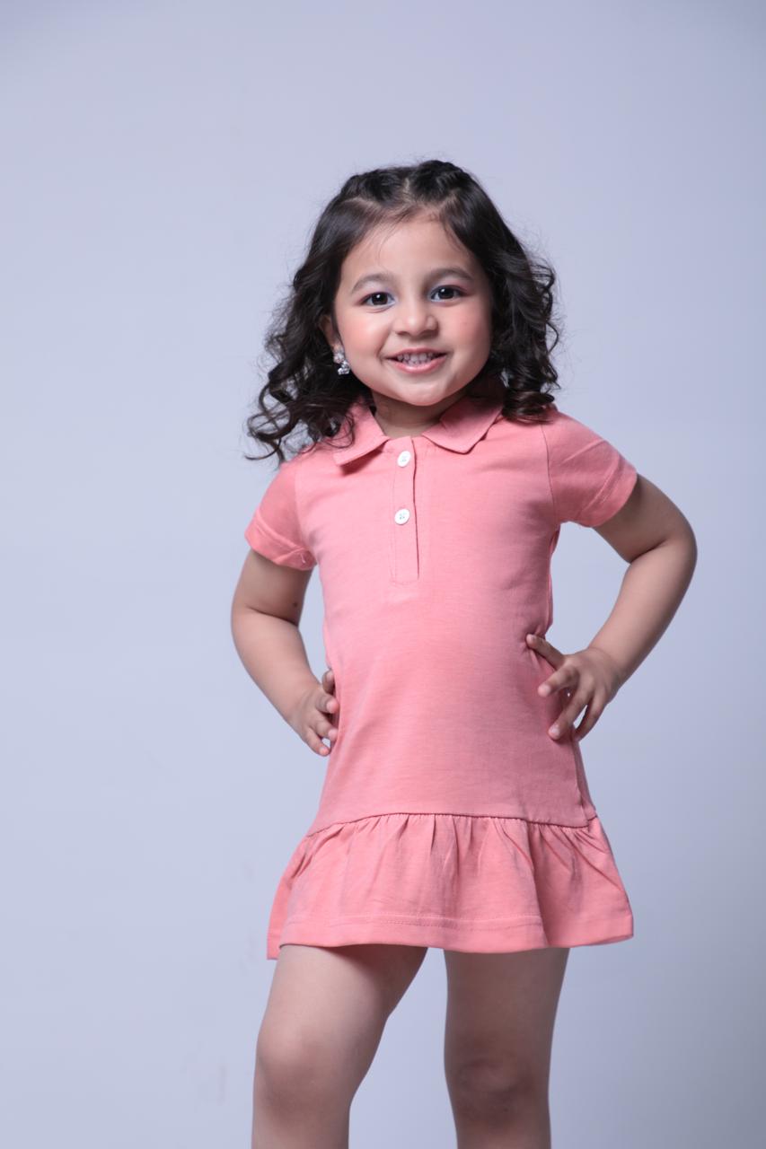 PLUSH-Polo Frock - Bright Pink