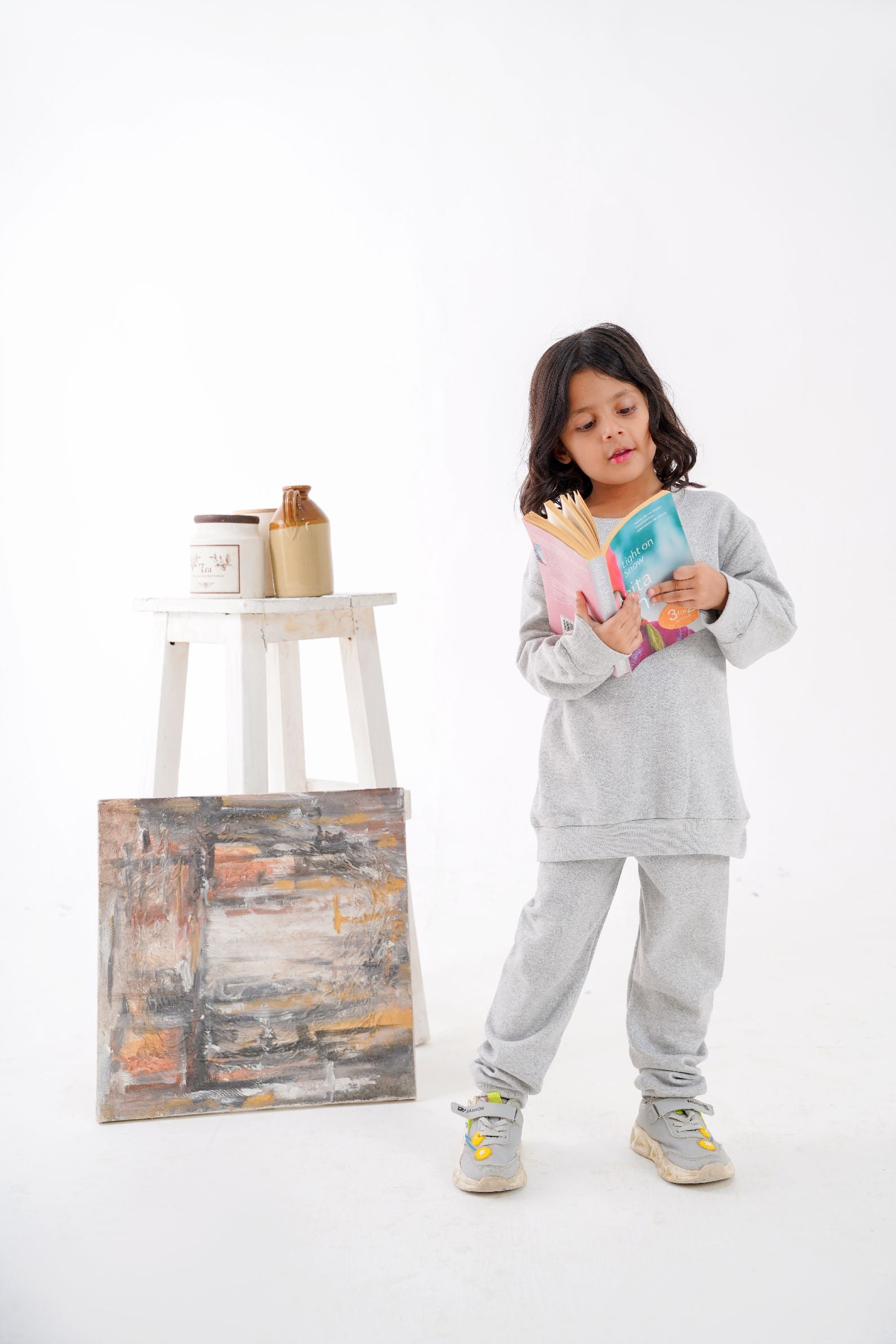 Plush - Fleece Shirt & Trouser - Baby in Grey