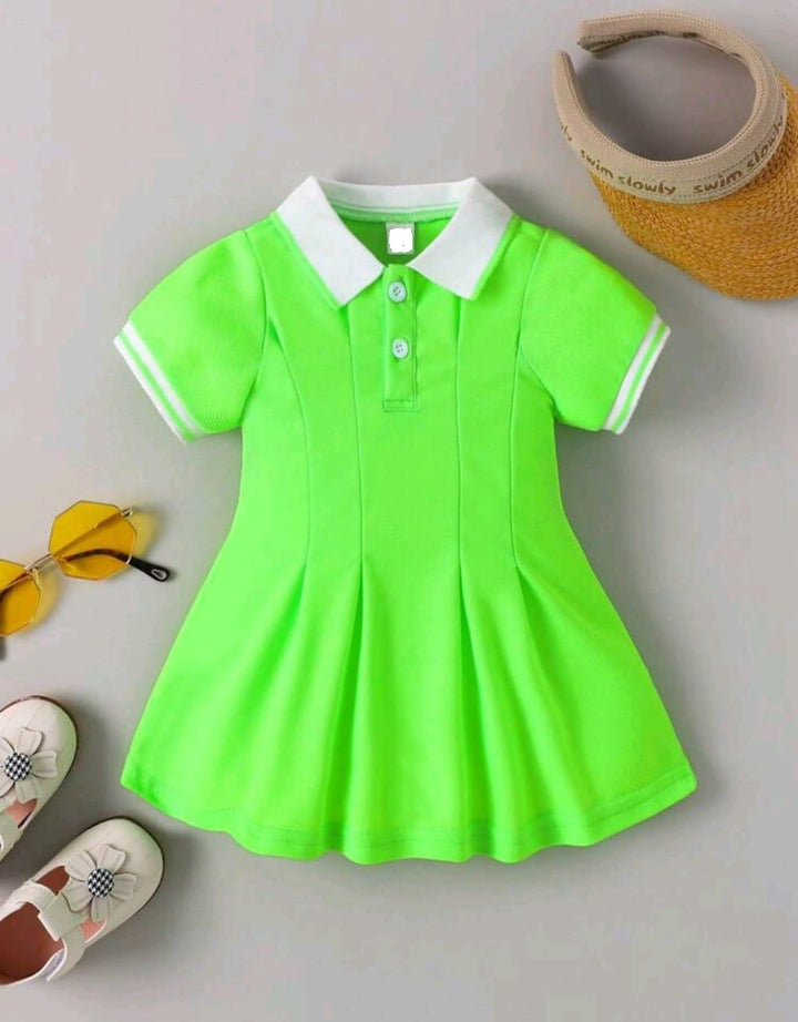 PLUSH-Polo Frock - Green