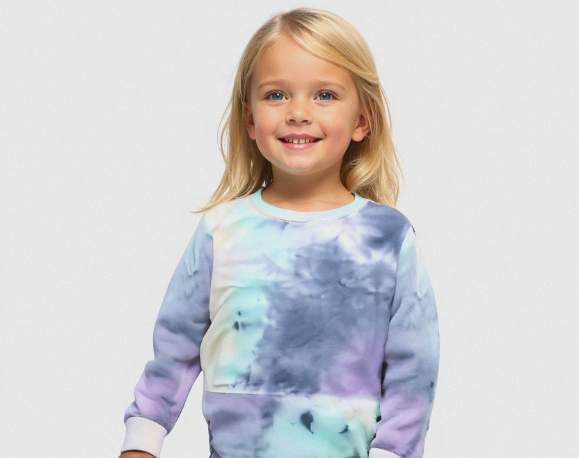 Plush - Plush Crew Neck Ribbed Knit Basic Set - Cotton Candy