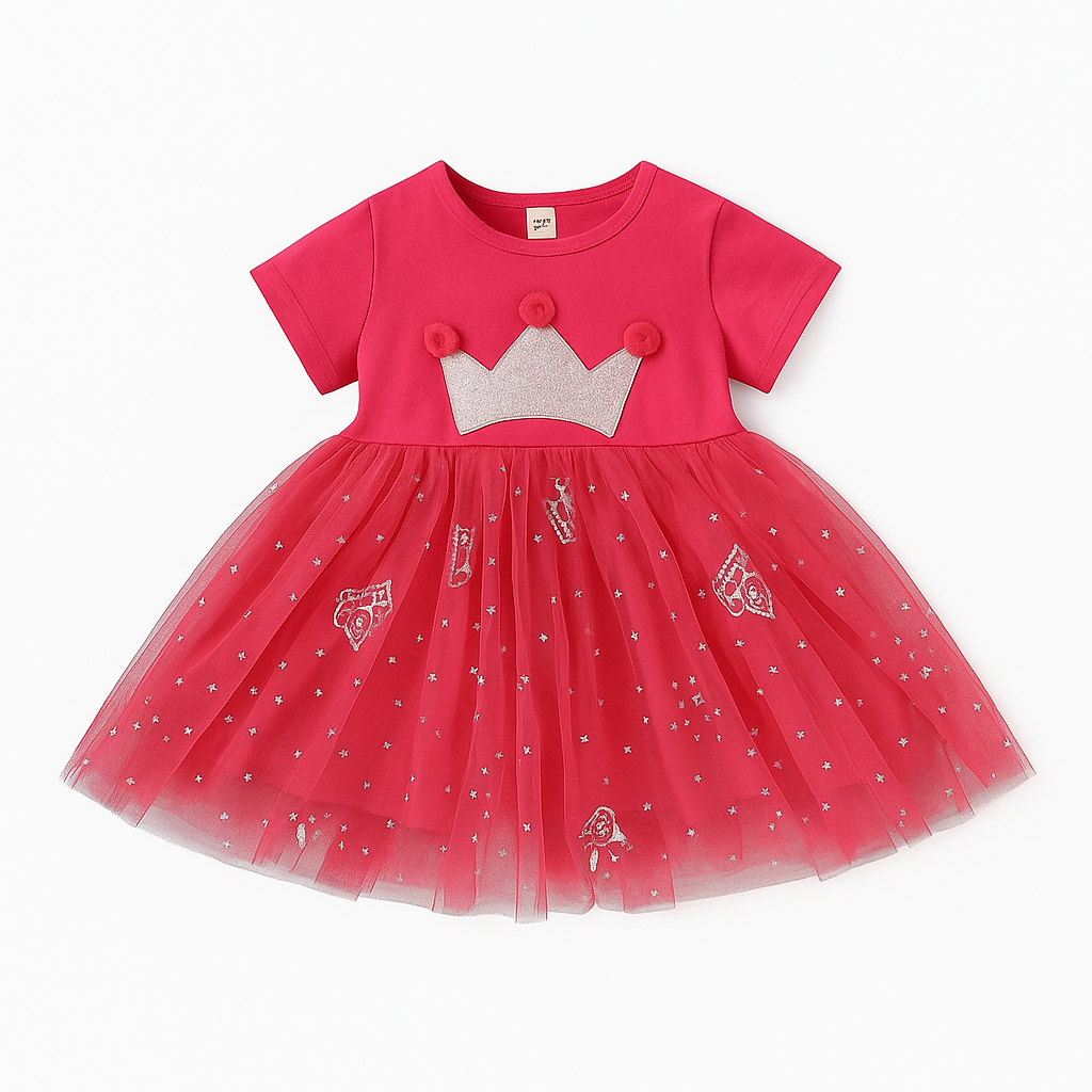 Toddler Girl Cute Princess Fancy Mesh Spliced Dress