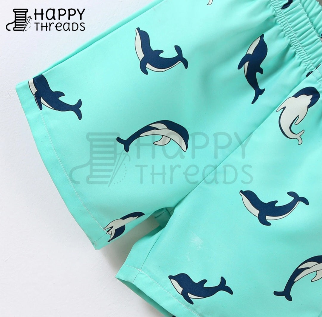 Shirt and Short Set - Blue Polo Inspired