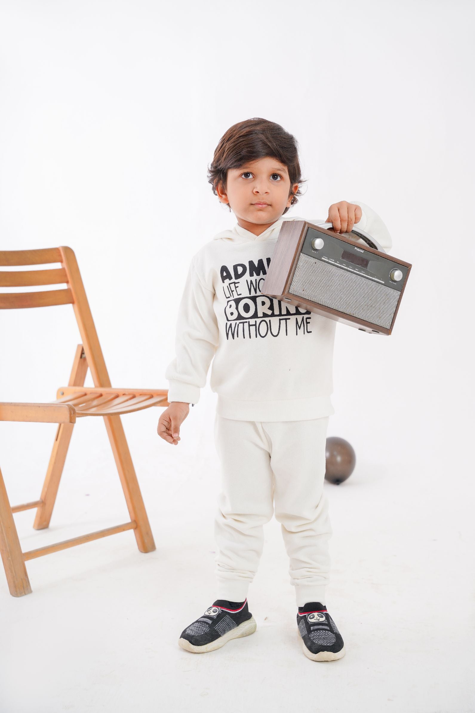 Plush-Fleece Shirt & Trouser -White Boredom Fix