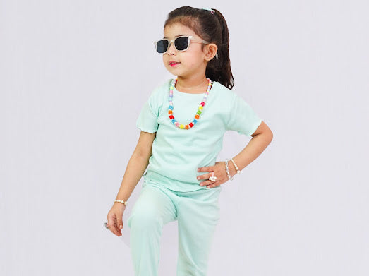 Plush-Premium Girls Casual Wear P/J Set Green