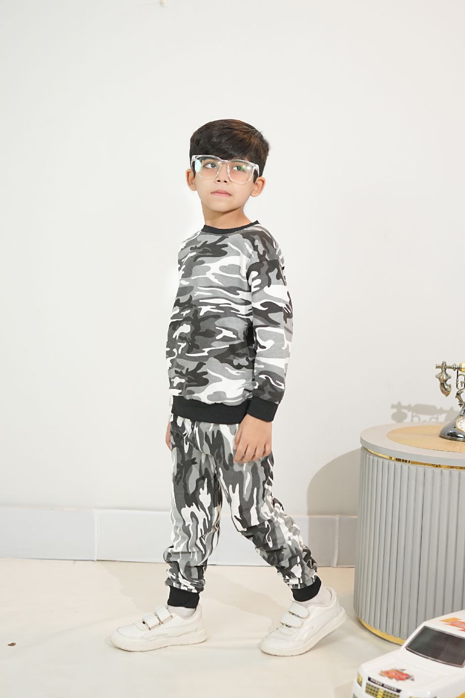 Plush -  Fleece Shirt & Trouser - Camouflage Grey