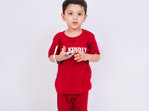 Plush-Premium Casual Wear P/J Set Red