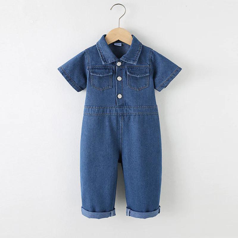 Plush-Denim Jumpsuit