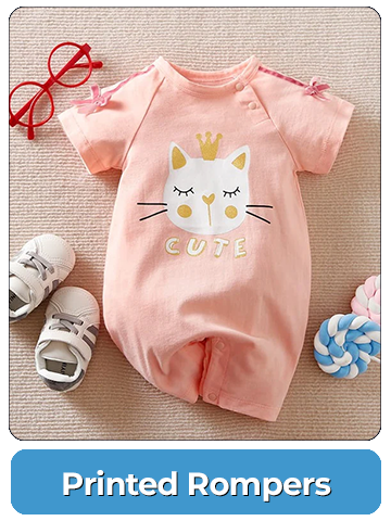 Printed Rompers - Girls