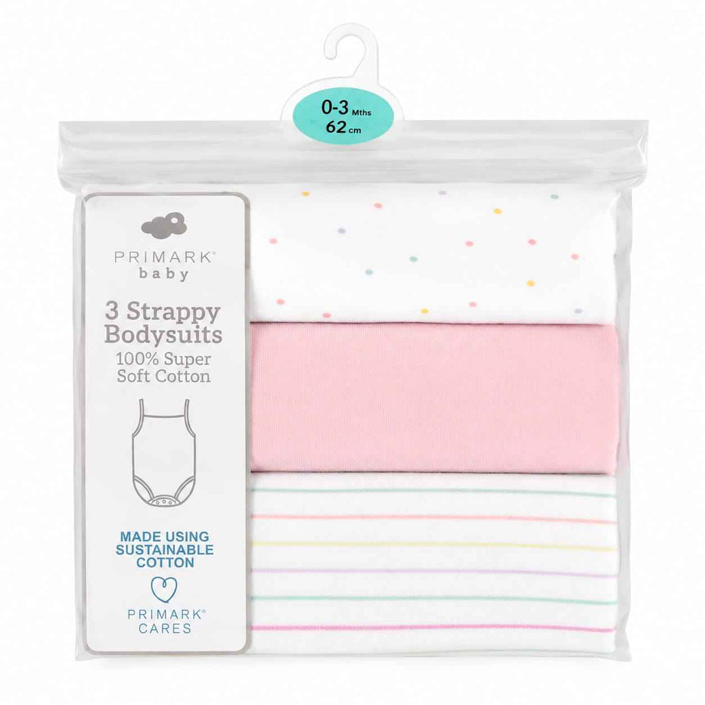 Primark Baby 3 Pack Cotton Romper Set