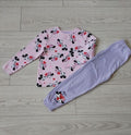 New Disney Mickey & Minnie Girls’ Pajama Set – PINK Printed Top with Red Trousers | Kids Nightwear