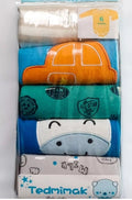 Baby Boy Printed Bodysuits Pack of 5