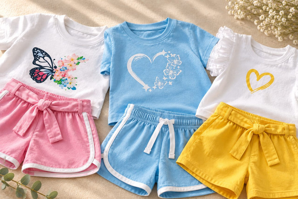 Girls Butterfly Print Co-Ord Set Pack of 3 – Floral Collection