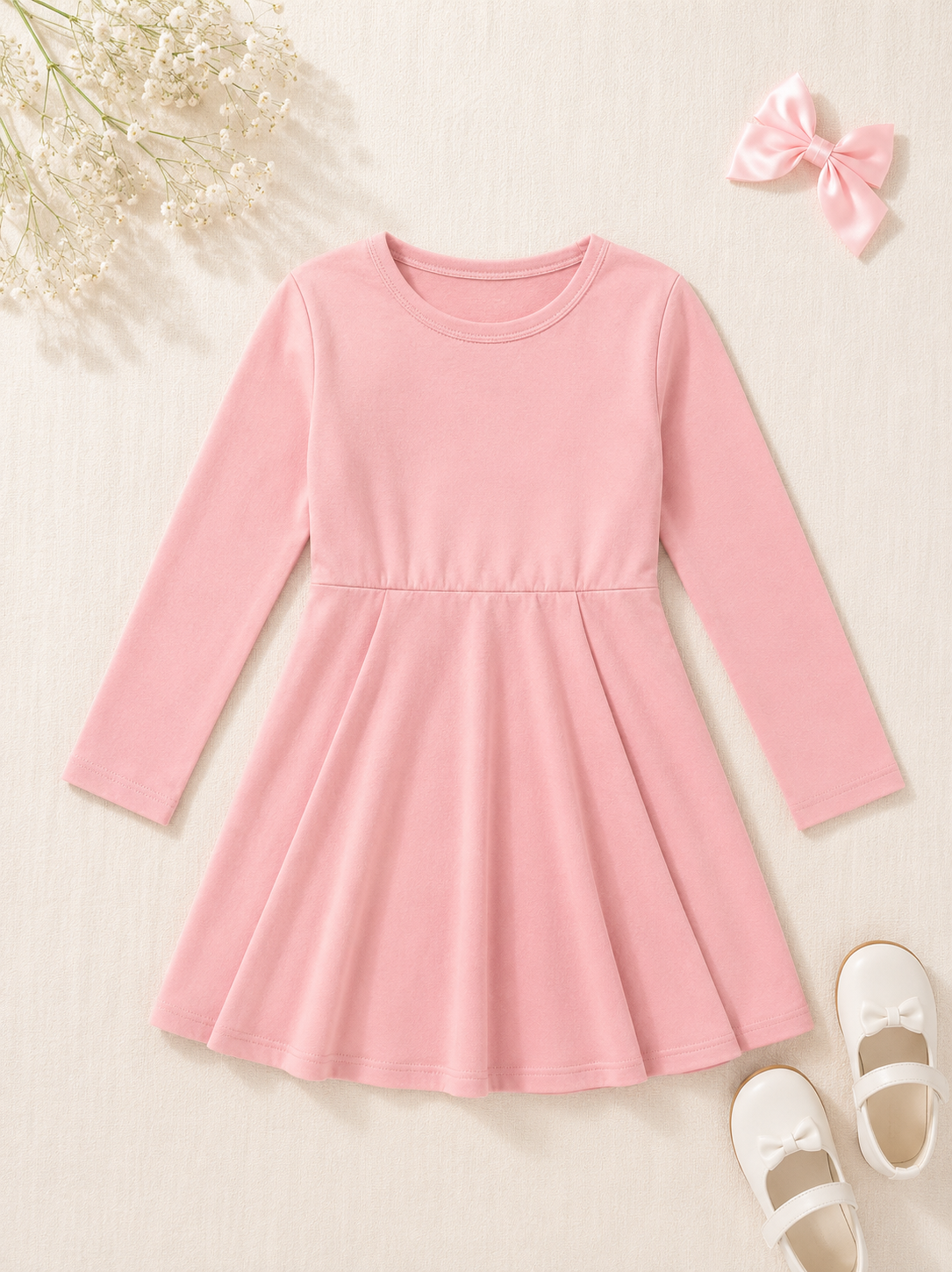 PLUSH-Frock - Baby Pink