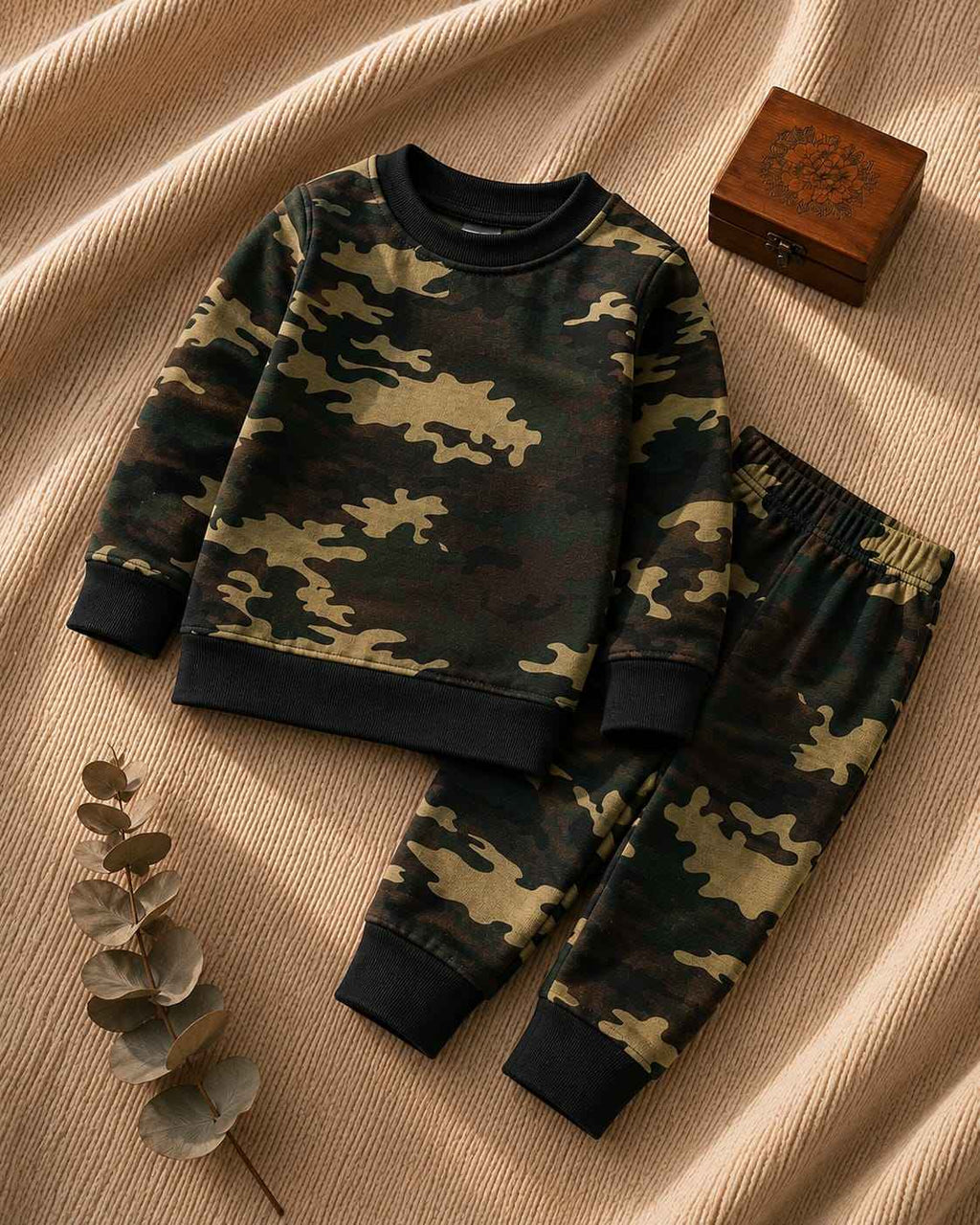Plush -  Fleece Shirt & Trouser - Camouflage Green