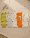 Baby Boy Printed Bodysuits Pack of 5