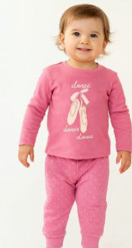 Baby Girls Cotton Ballet Print Pjama Set – Pack of 2